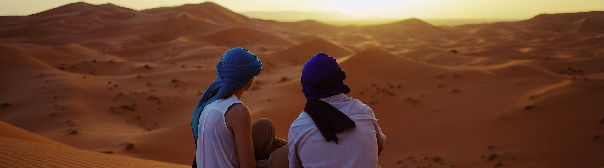 Students exploring the desert